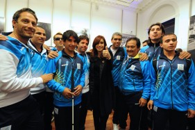 Cristina recibi a deportistas Paraolmpicos que participaron en Londres 2012