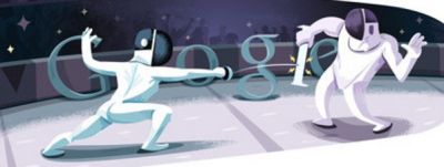 La esgrima en los juegos de Londres 2012, nuevo doodle de Google